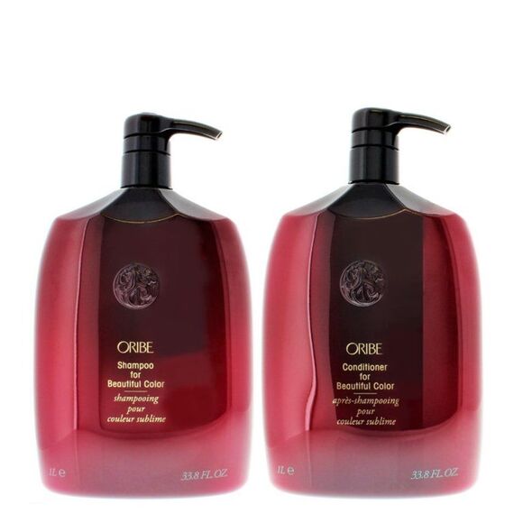 Oribe Shampoo and Conditioner for Beautiful Color 33.8oz/1 Liter Duo PUMPS